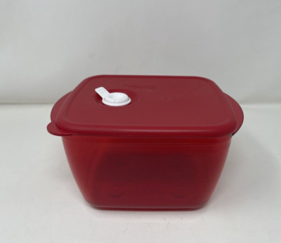 Tupperware Microwave Reheatable Rock N Serve Medium 1.5L/ 6 1/4Cup Sheer Red New