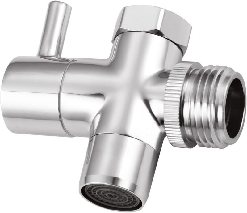 Brass Faucet Diverter Valve with Aerator,Faucet Adapter for Sink to Garden Hose,
