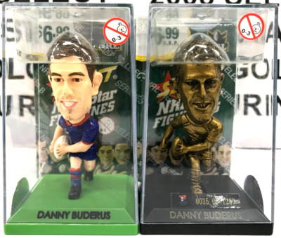2008 SELECT NRL STARS COLOR+L.E GOLD FIGURINE PAIR No.22 DANNY BUDERUS-KNIGHTS