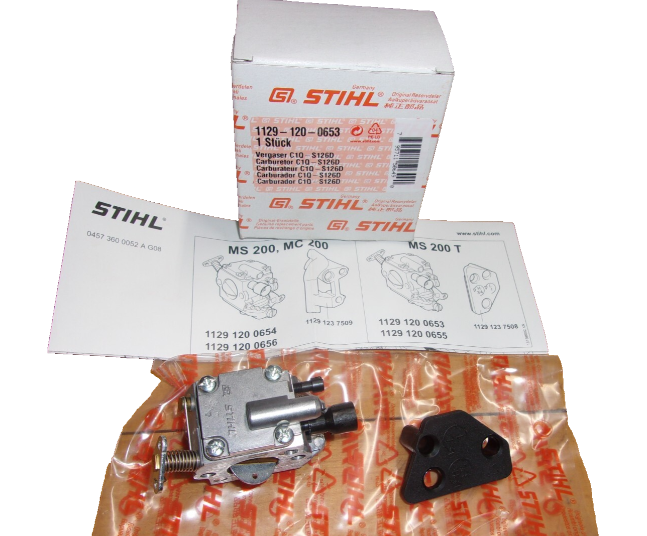 Stihl MS200T Carburetor Zama C1Q-S126 OEM MS 200T 200 1129-120
