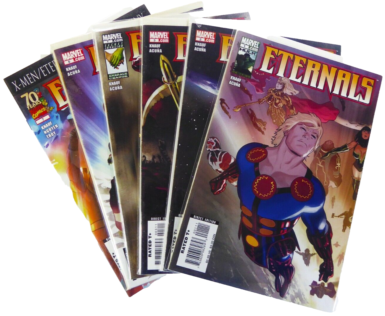 Marvel ETERNALS (2008) #1 2 3 4 5 7 Lot VF/NM to NM Ships