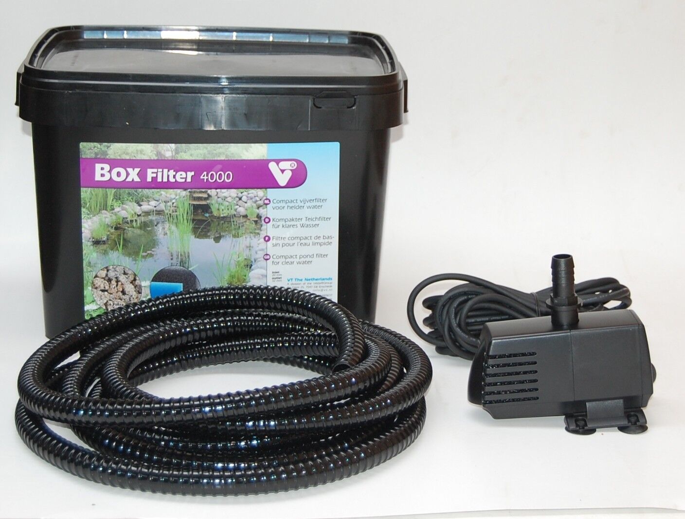 Gartenteichfilter Teichfilter Set mit Filter Pumpe Schlauch optional mit UVC 11W