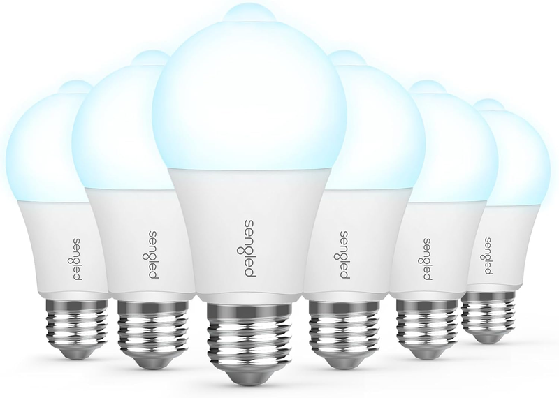 Motion Sensor Light Bulbs, A19, 5000K Daylight Motion Activated Dusk to Dawn Sec