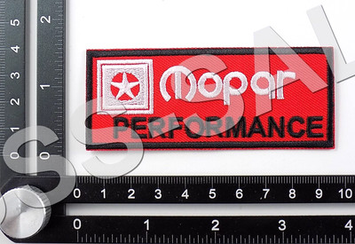 MOPAR PERFORMANCE EMBROIDERED PATCH IRON/SEW ON ~3-5/8'' x 1-1/2'' CHRYSLER DODGE