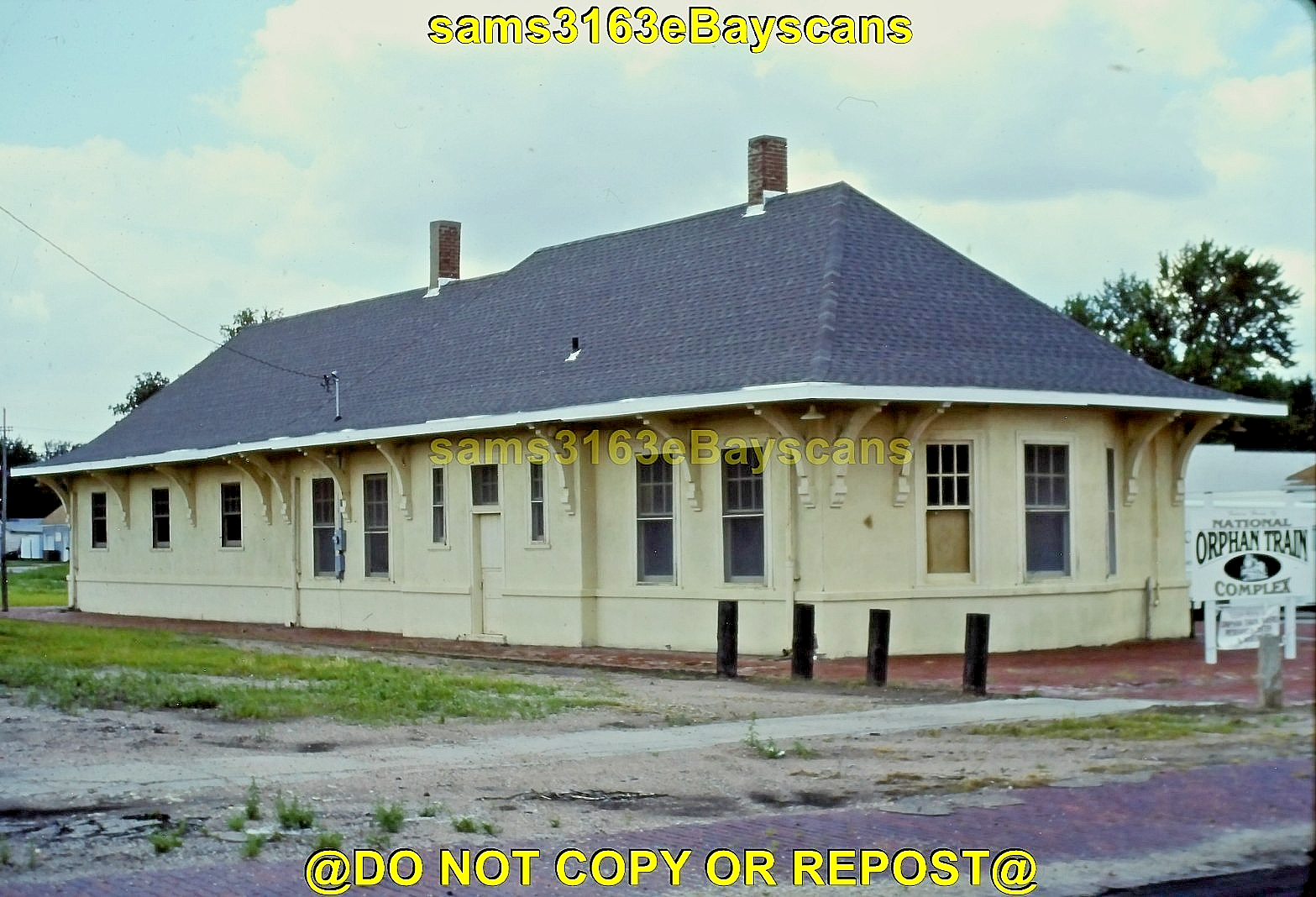 ORIGINAL SLIDE SANTA FE RR ORPHAN TRAIN MUSEUM CONCORDIA KANSAS 2004
