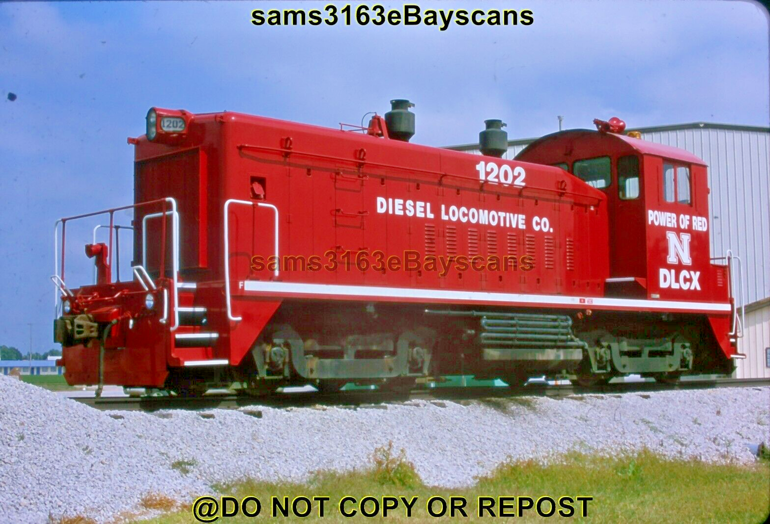 ORIGINAL SLIDE DIESEL LOCOMOTIVE CO SW1200 DLCX 1202 HOLDREDGE NE 2009