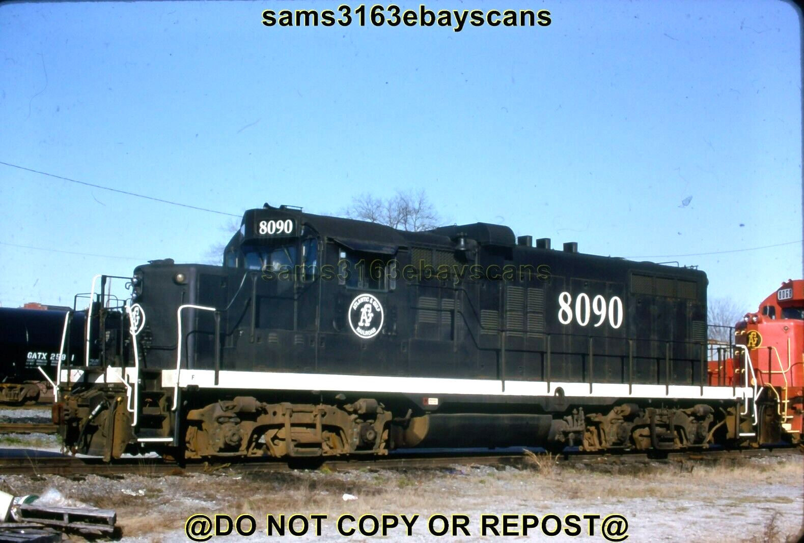 ORIGINAL SLIDE  ALBANY & GULF RR 8090 ALBANY GA 1993