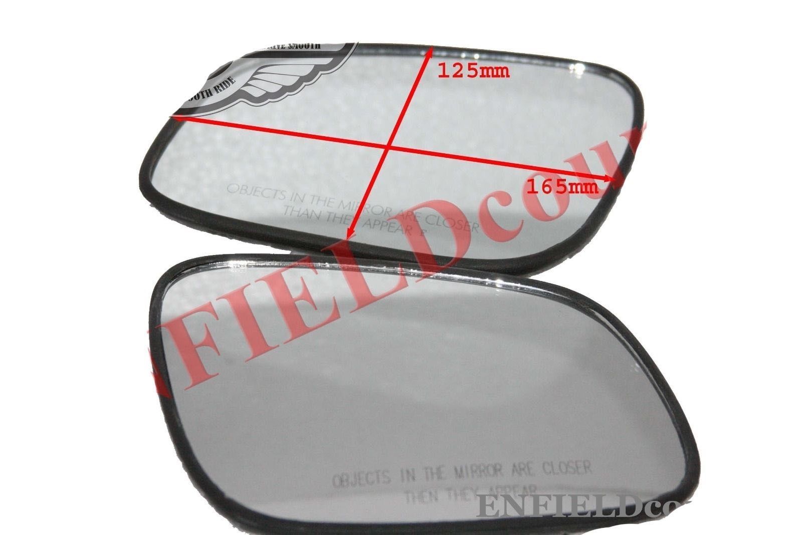 LH & RH ORVM Convex Wing Door Glass Mirror With Base Plate Chevrolet Beat 