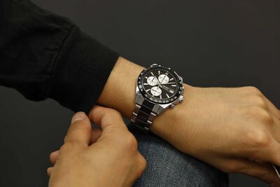 Pre-owned Seiko Selection Sbtr043 Stainless Steel Chronograph Quartz Watch 41mm Men's