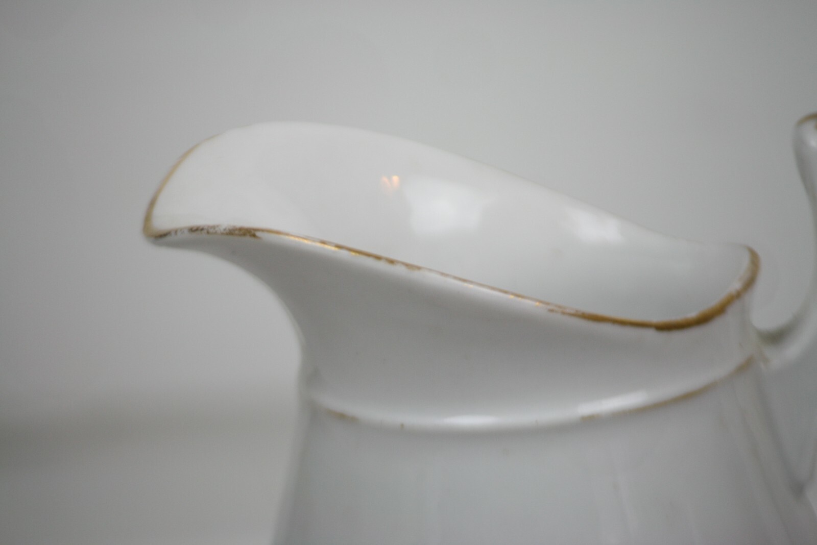 Antique Moss Rose Pitcher Jug Old Paris White Ironstone Pink Green Florals 6