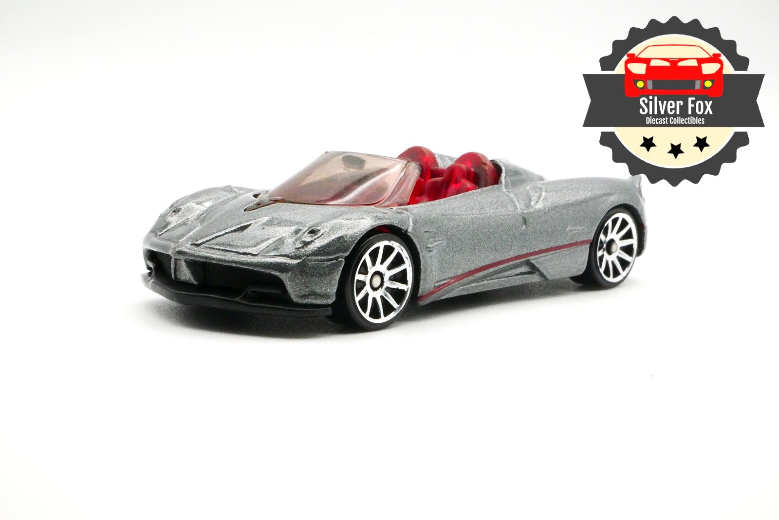 2017 PAGANI HUAYRA CONVERTIBLE GRAY 1/64 SCALE DIECAST COLLECTOR MODEL CAR
