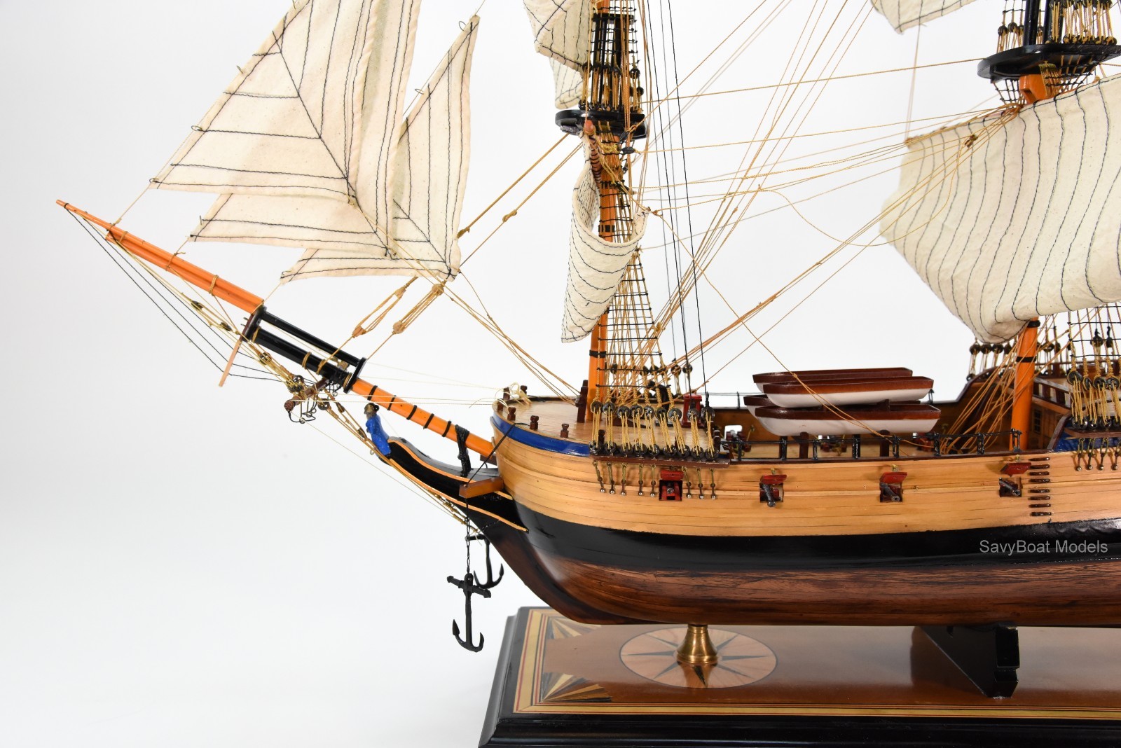 HMS Discovery 1789 Royal Navy Handmade Wooden Tall Ship Model 35
