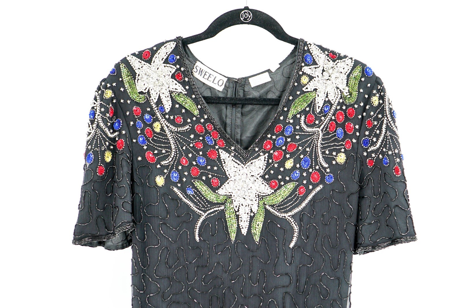 Women's Vintage Swee Lo Silk Beaded Dress Size Medium (8-10)