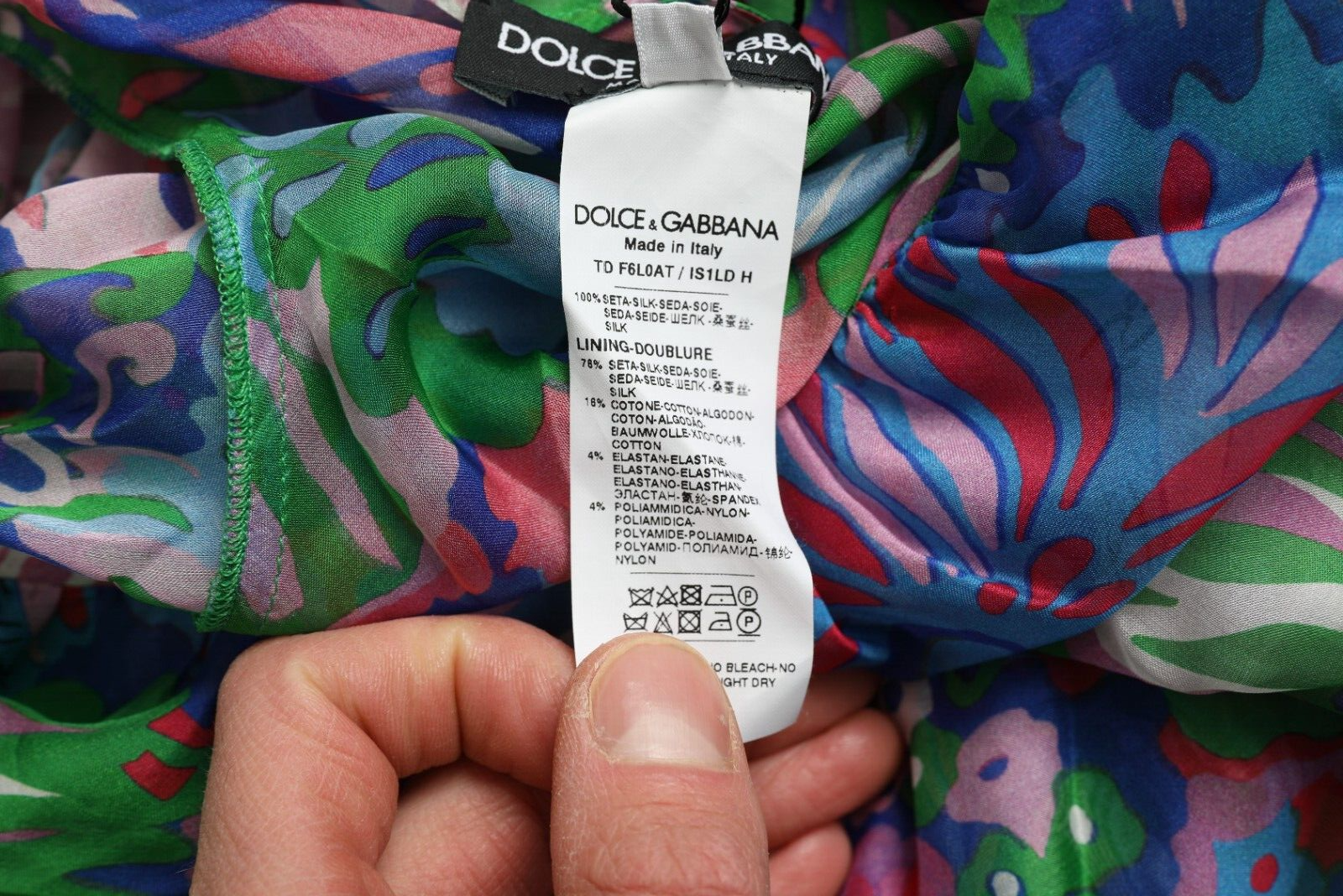 Pre-owned Dolce & Gabbana Dress Multicolor Floral Silk Kaftan Maxi It38/ Us6/s Rrp 3600usd