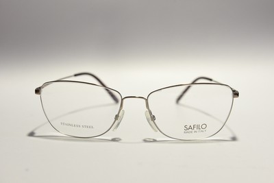 SAFILO SA 6023 ULTRA THIN FLEXIBLE STAINLESS EYEGLASS FRAMES GOLD 54-15-140 NEW