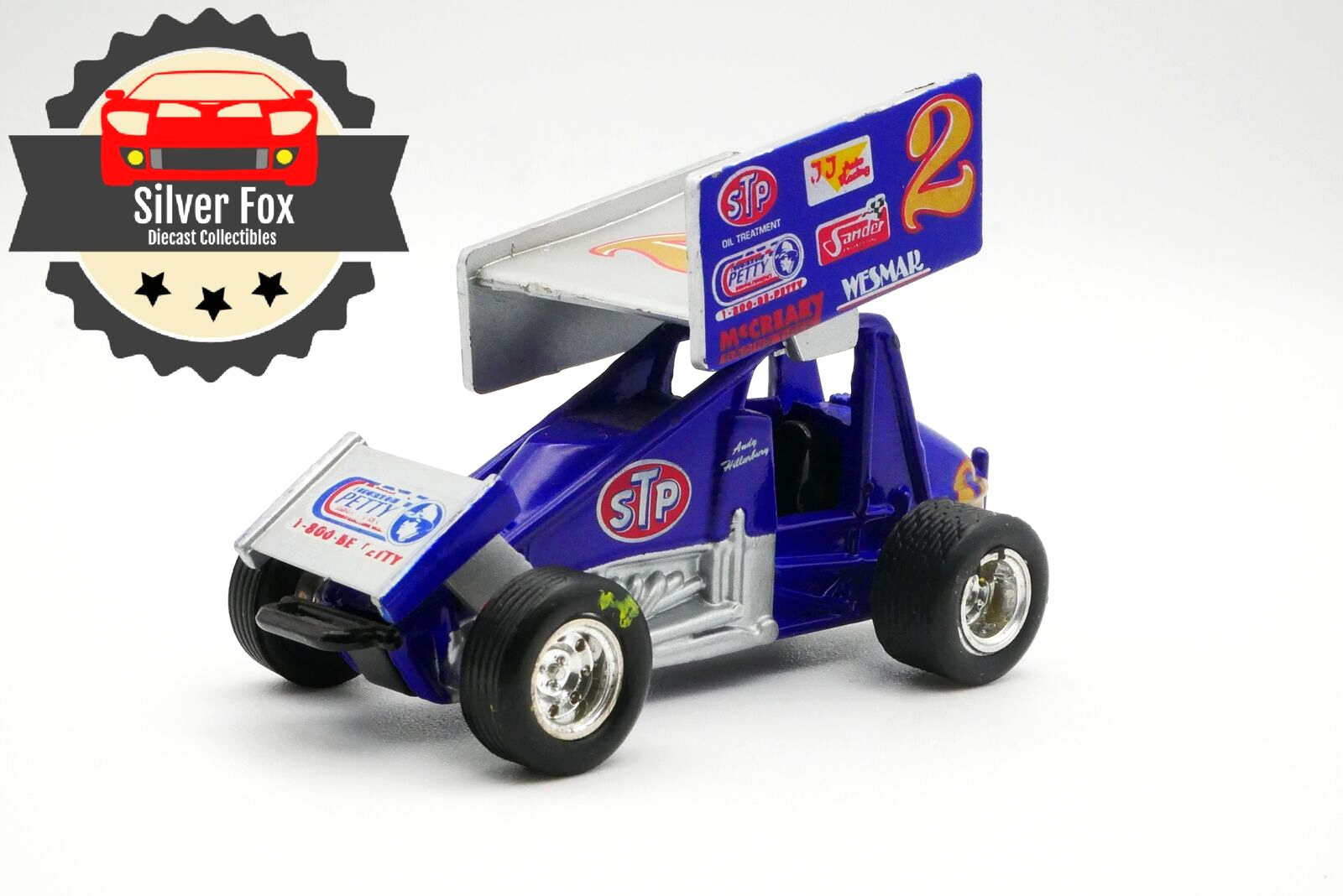 ANDY HILLENBUG STP OIL BLUE SPRINT 1:64 SCALE DIECAST COLLECTOR MODEL CAR