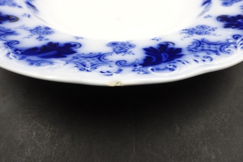 Antique Flow Blue 9 Inch Soup Bowl - Johnson Bros. Astoria Pattern - England