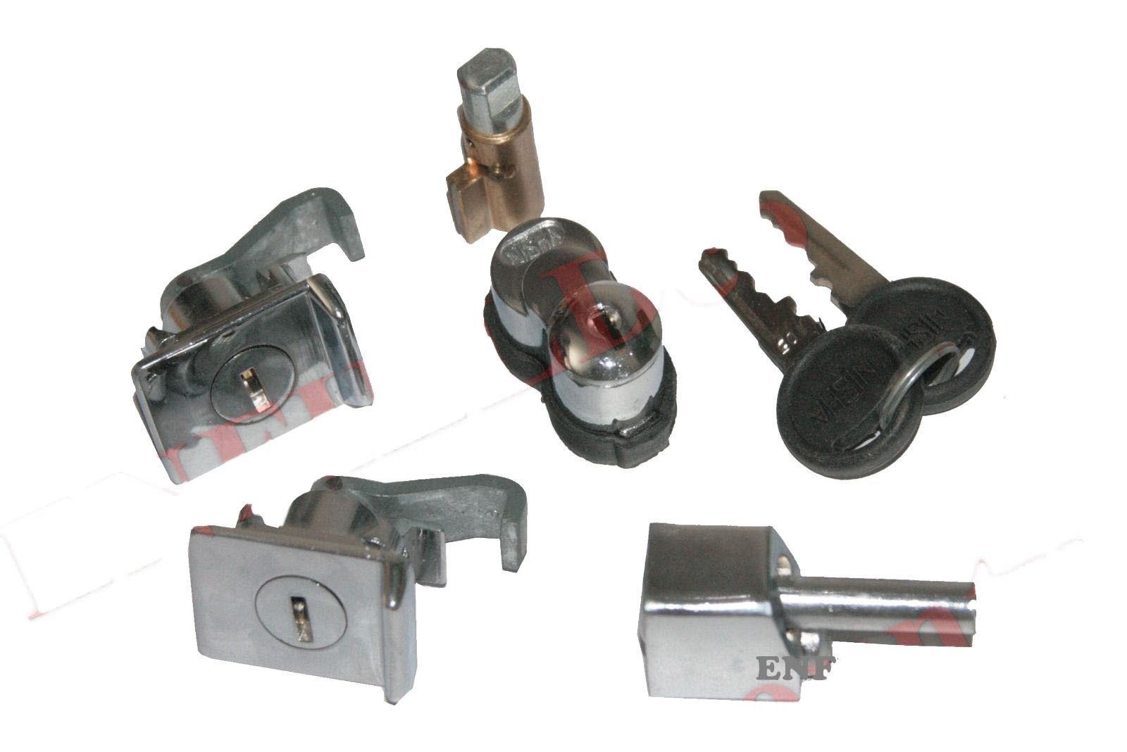Set of 5 Locks 2 Common Key Early Vespa Fuel Tank With Tool Box & Wheel Lock 