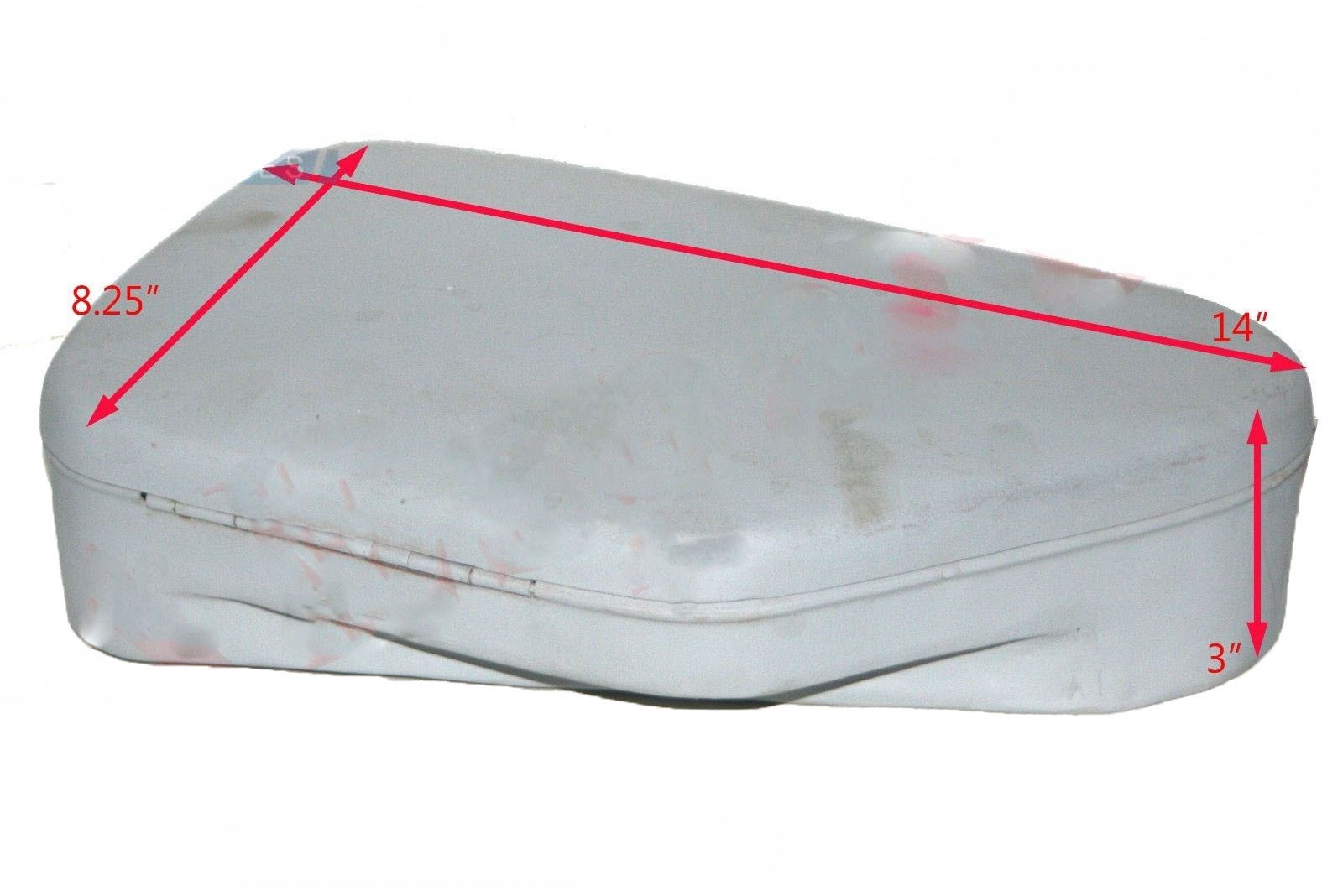 AJS Left Hand Side Tool Box With Battery Box Carrier Holder Raw Metal 