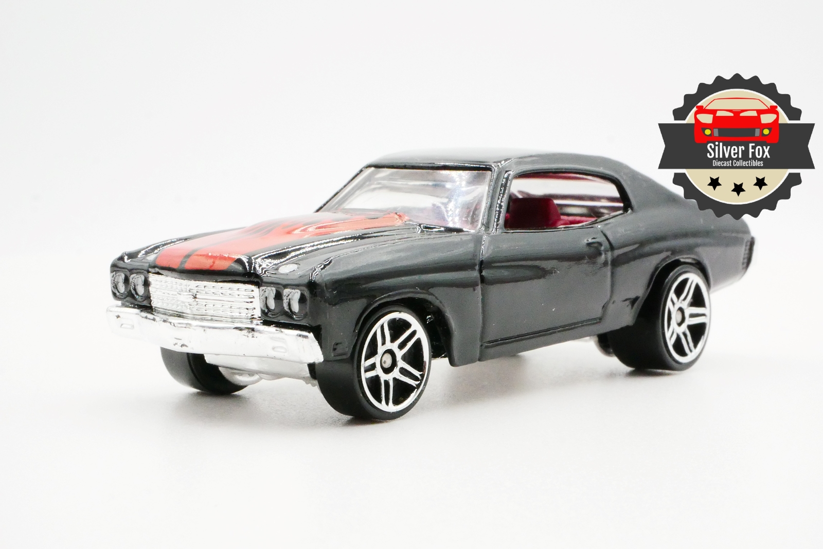 1969 CHEVY CHEVELLE BLACK FLAMES 1:64 SCALE DIECAST COLLECTOR MODEL CAR