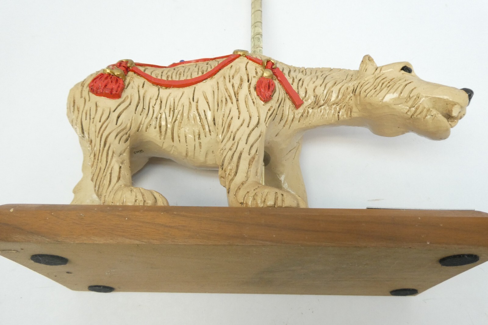 Vintage PJ’s Carousel Collection Dentzel Style Polar Bear Figure Signed PJENT85