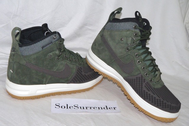 nike lunar force 1 duckboot army green Nike Lunar Force One Duckboot SIZE 8.5 - NEW- 805899-200 Olive Green White .