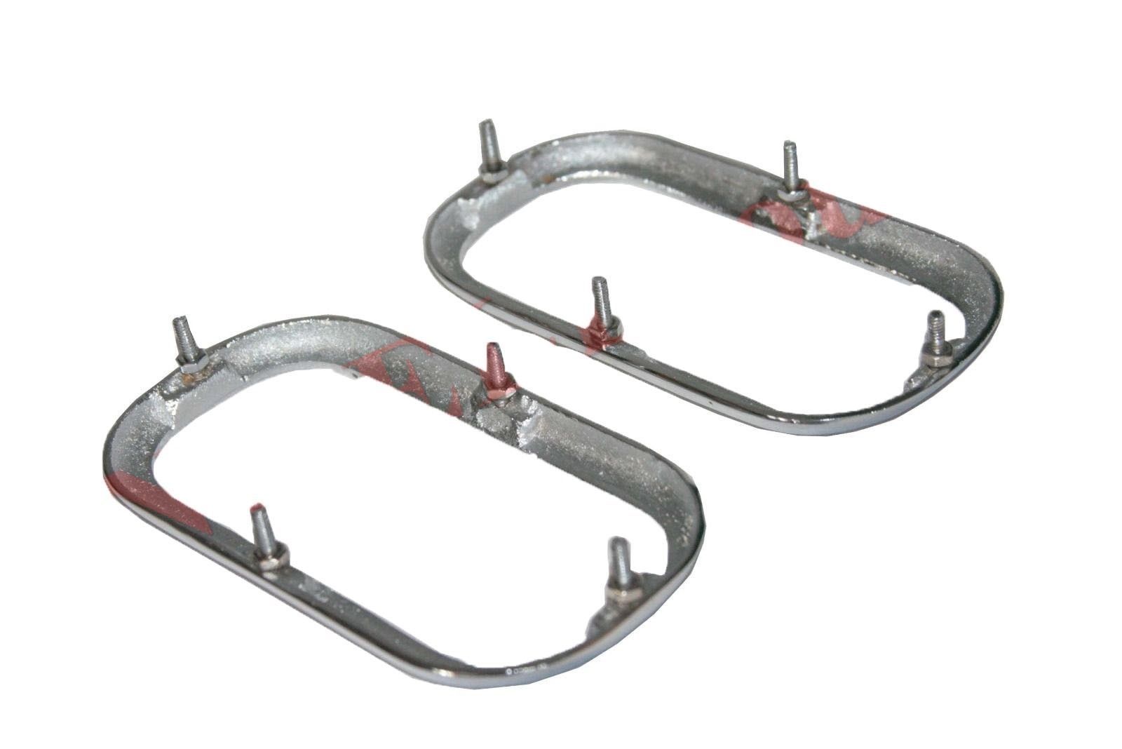 Pair Brass Chrome Front Parking Light Surround Bezel Land master Ambassador 