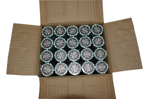 1000 Poker Green Chips Las Vegas Choppers Clay Composite 11.5 gr GREAT DEAL *