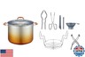 CONCORD 20 Quart Stainless Steel Canning Pot Set. Includes Canning Rack, Tongs, Jar Lifter, Funnel, Wrench, Lid Lifter, Mixer/Measurer (Induction Compatible)