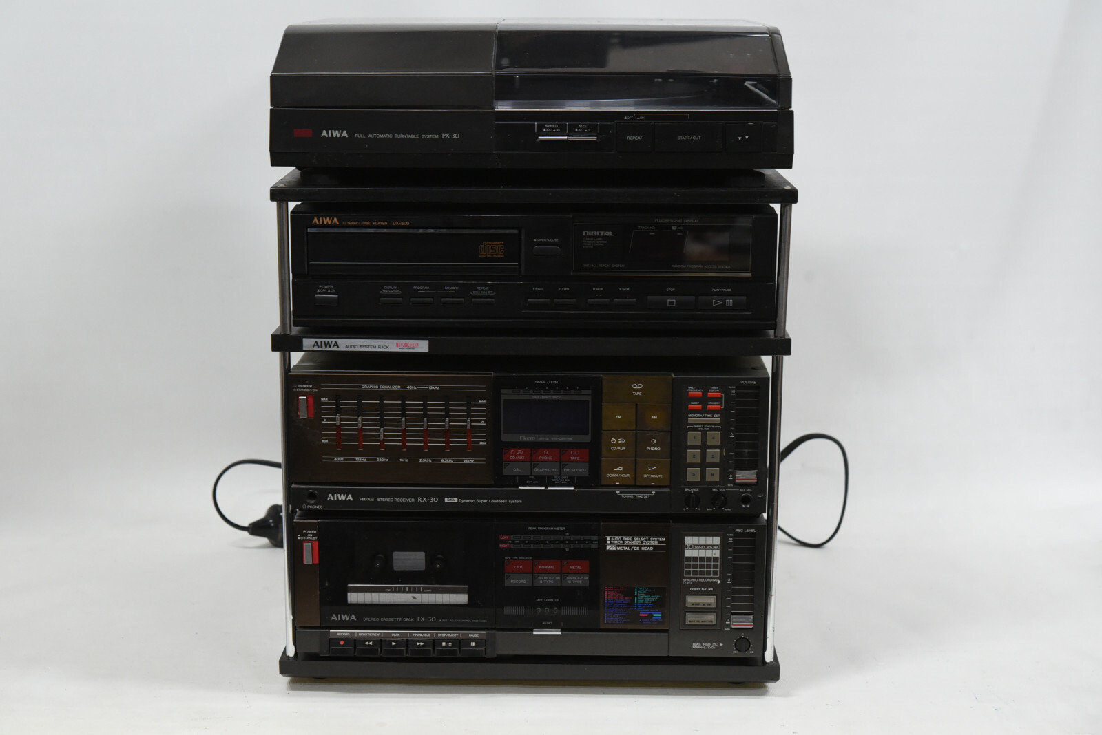 Vintage AIWA Shelf Stereo System RX-30 Receiver Amplifier