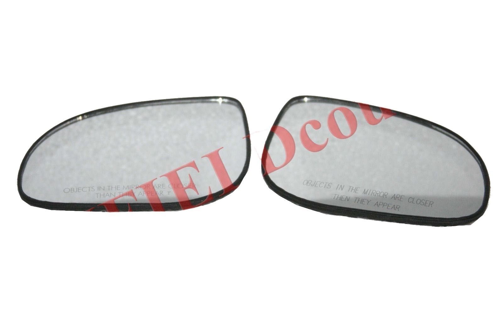 Left & Right Orvm Convex Wing Door Glass Mirror With Base Plate For Hyundai i20 T-2