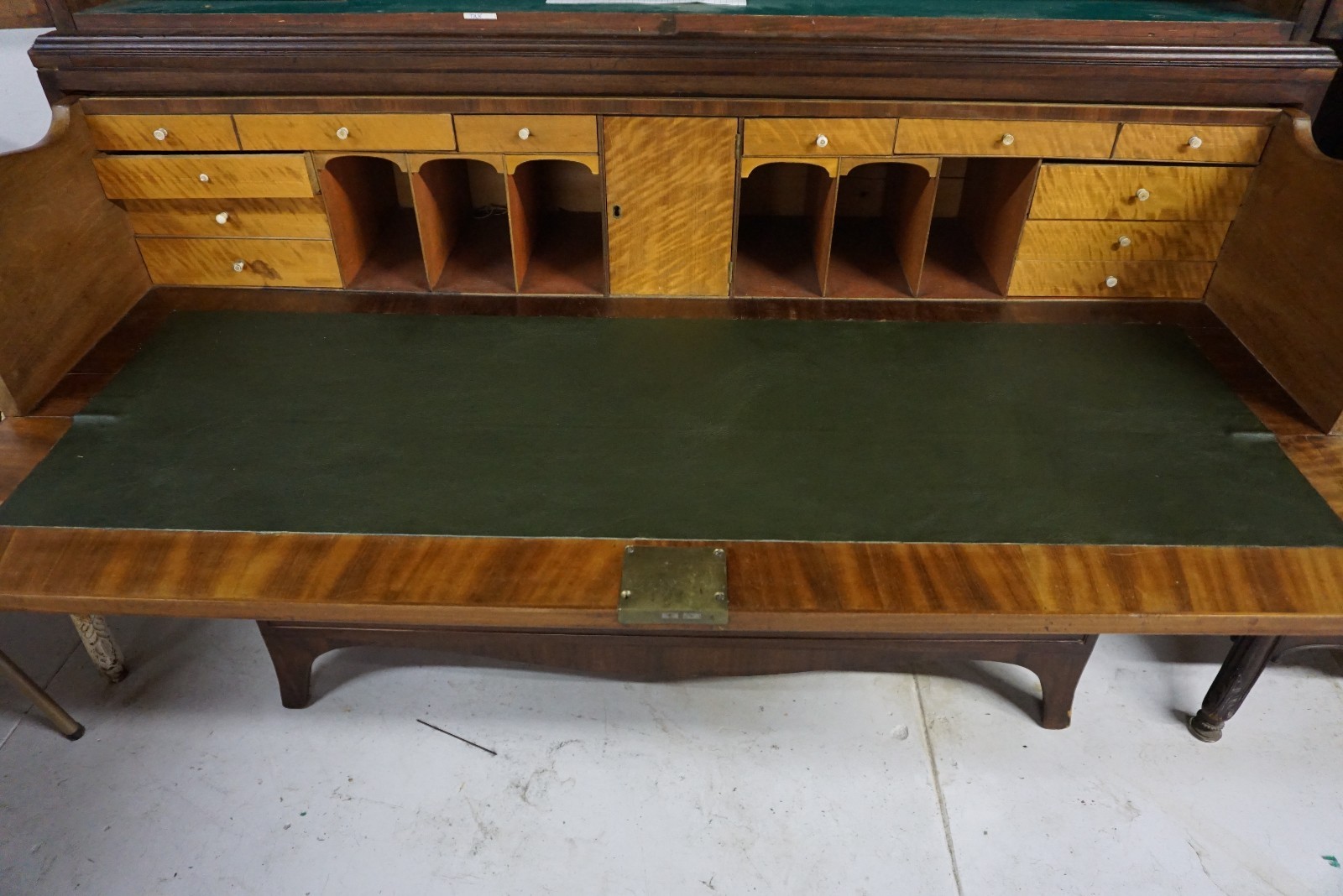 Antique Map Cabinet with Desk