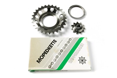 NSU Quick Kettenkit mit Kettenritzel, Zahnkranz, Sicherungsring und Kette 