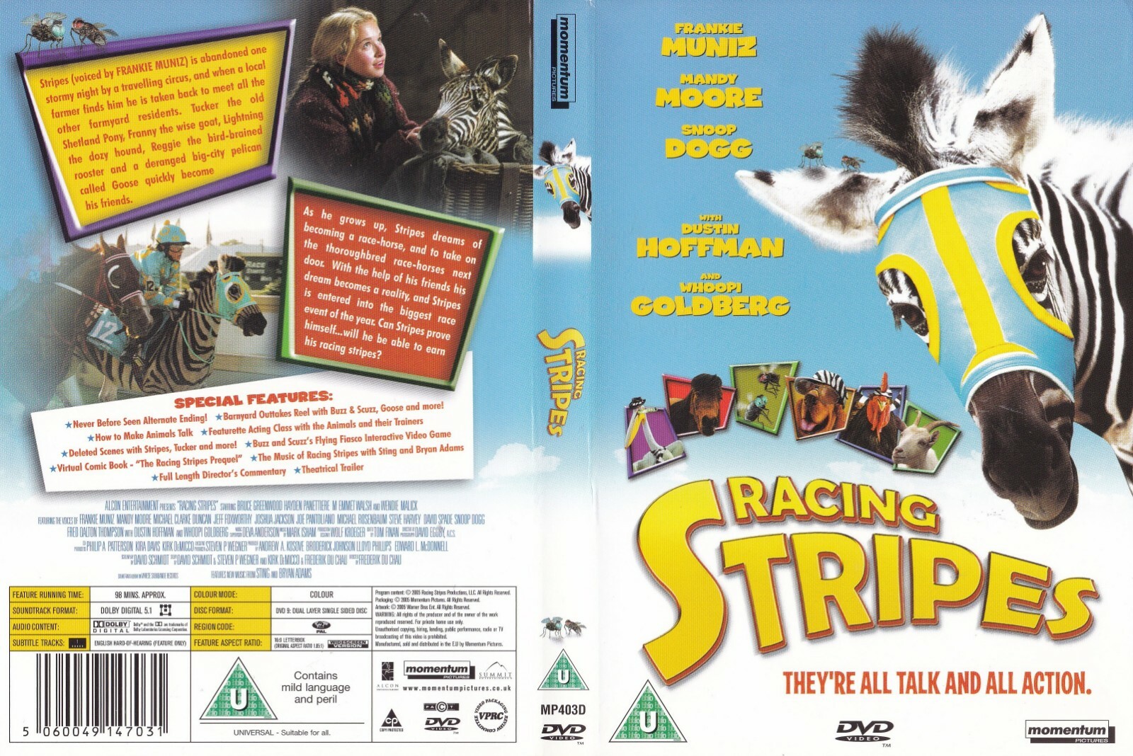 Racing Stripes (DVD, 2005) Region 2 PAL | eBay