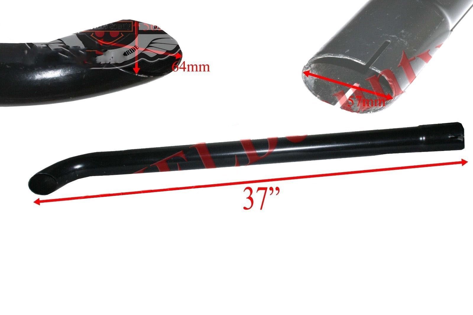 Swan Neck Exhaust Silencer Pipe Black Enamel Coated For John Deere Tractor 