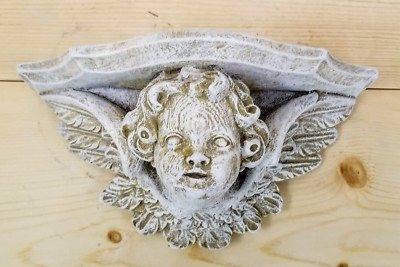Vintage Eros Cupid Angel Cherub Sconce Wall Bracket Sculpture Shelf  