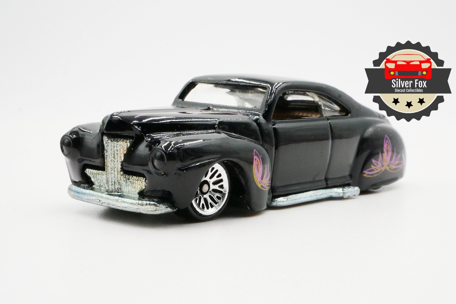 1941 FORD COUPE BLACK TRIBAL DESIGN 1:64 SCALE DIECAST COLLECTOR MODEL CAR