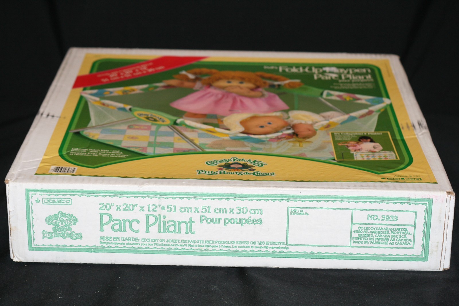 VTG 1984 COLECO CABBAGE PATCH KIDS FOLD-UP PLAYPEN NEW UNOPENED RARE PLAY PEN