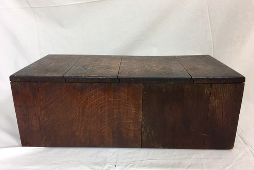 Vintage Wood Card File Drawer Box - Salvage