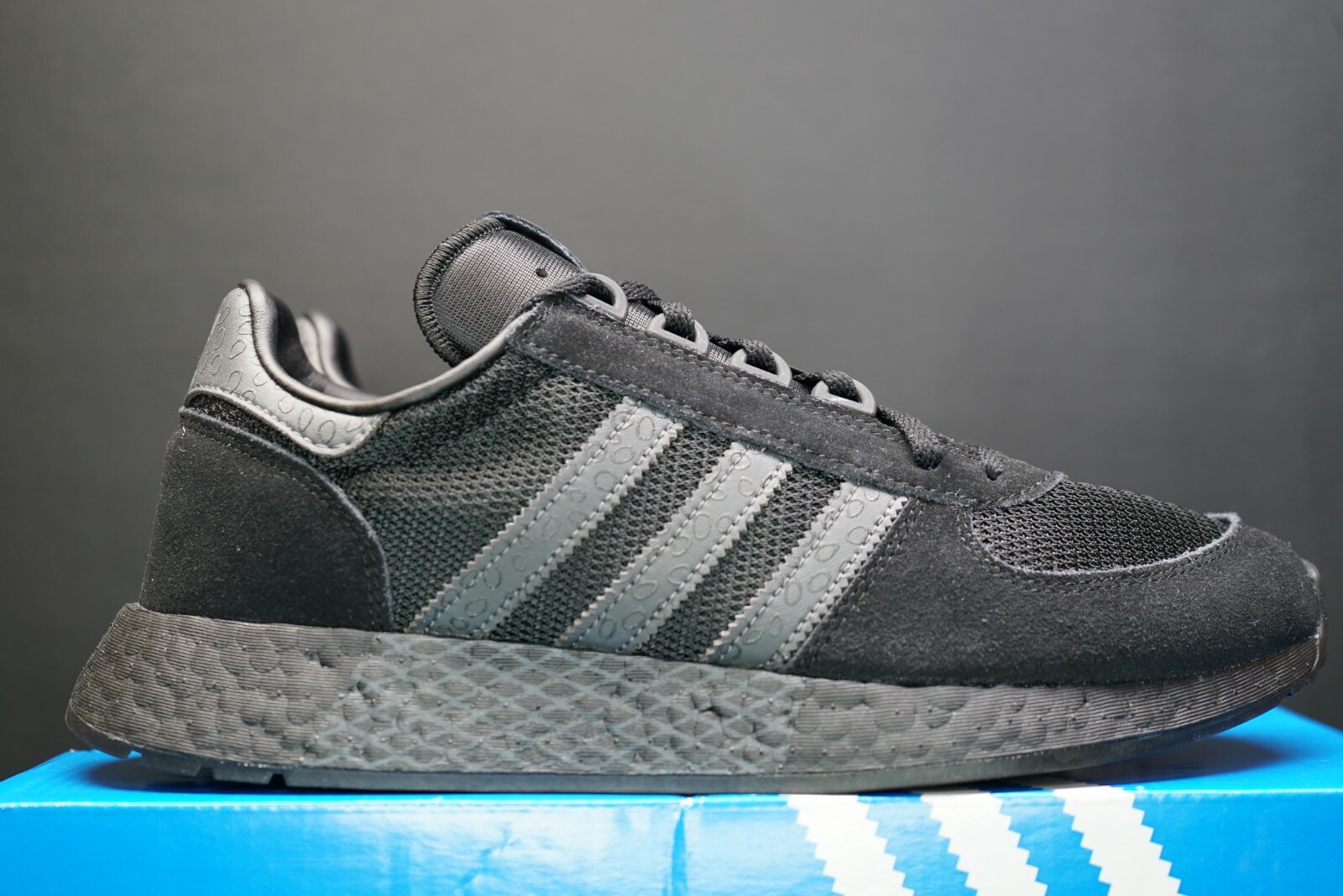 adidas Marathon Tech Shoes EF0321 Core Black Size UK 3.5 Original Running  Gym | eBay UK