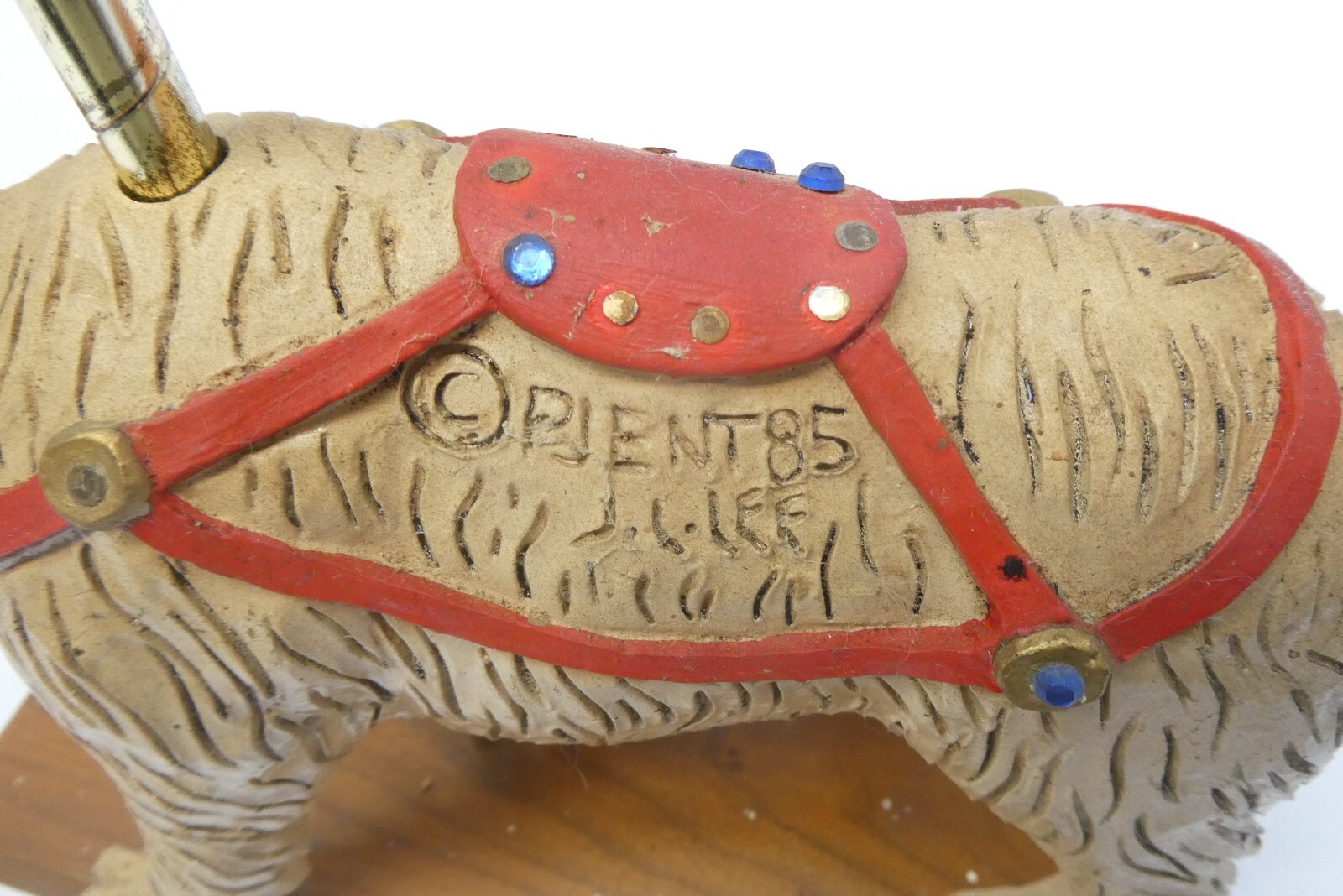 Vintage PJ’s Carousel Collection Dentzel Style Polar Bear Figure Signed PJENT85