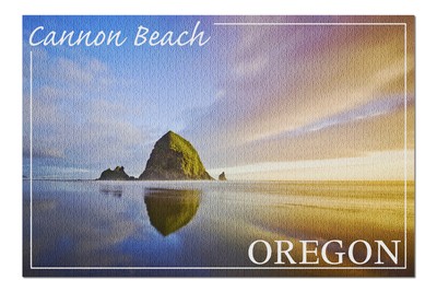 Cannon Beach Oregon Haystack Rock at Sunset 20x30 Premium 1000 Piece Jigsaw