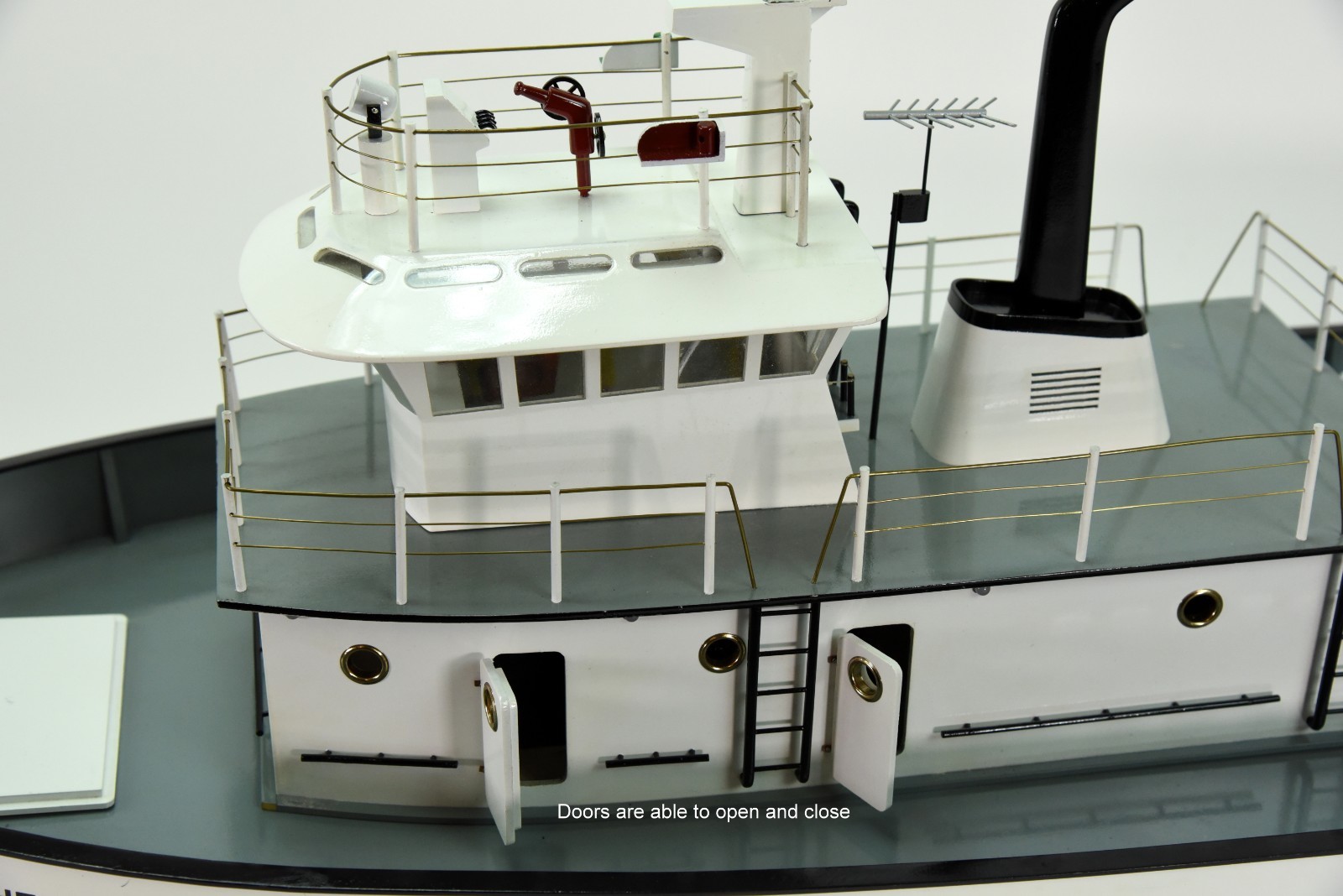 Shelley Foss Tugboat Vessel Handmade Wooden Boat Model 36