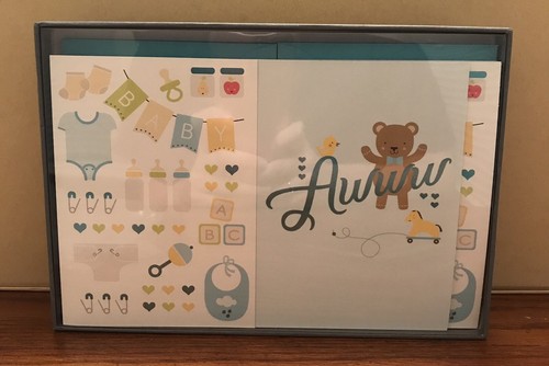 Hallmark “Awww So Sweet” Baby Boy Announcement Kit-Blue