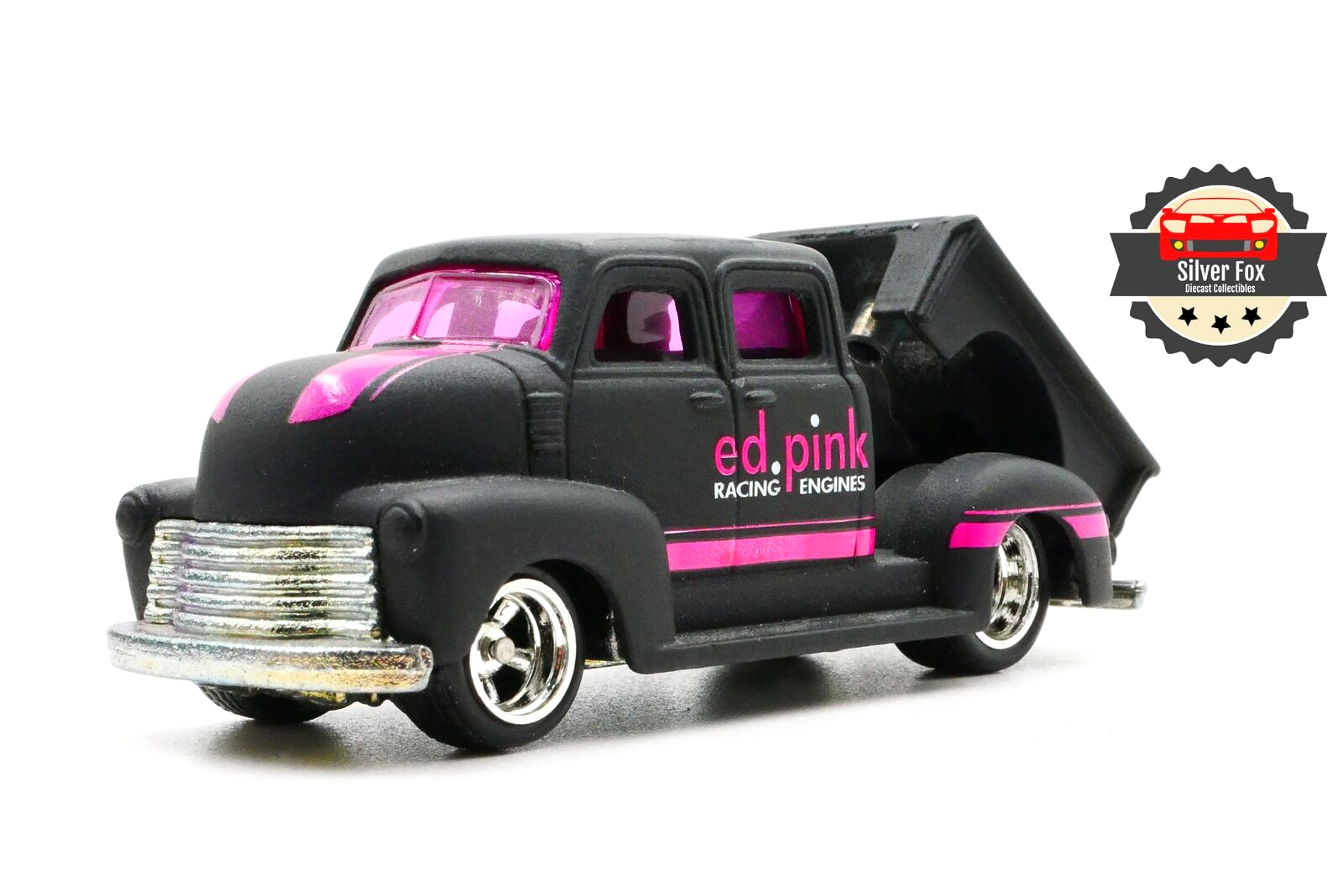 1950 CHEVY TRUCK ED PINK RACING BLACK 1:64 SCALE DIECAST COLLECTOR MODEL CAR