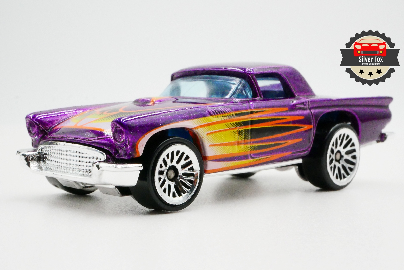 1957 FORD T-BIRD METALLIC PURPLE 1:64 SCALE DIECAST COLLECTOR MODEL CAR