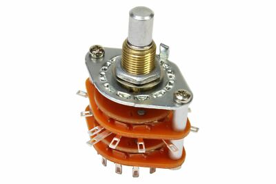6 Position 4-Pole Rotary Guitar Pickup Selector Switch - Includes knob