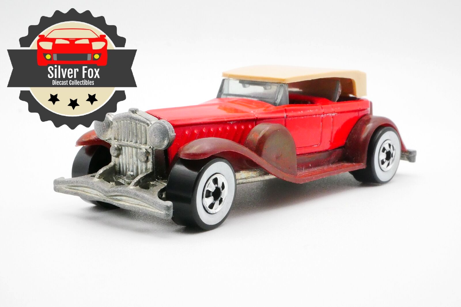 1931 DUESENBERG MODEL J RED WHITEWALL 1:64 SCALE DIECAST COLLECTOR MODEL CAR