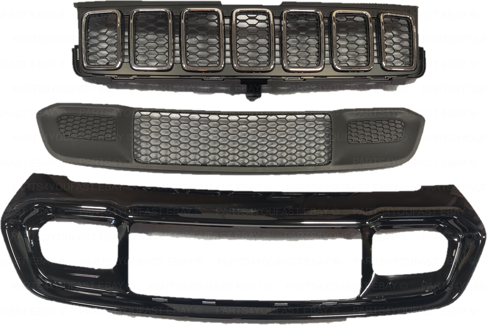 Front Bumper Set Assembly Kit with LED for 2016 - 2022 Jeep Grand Cherokee New