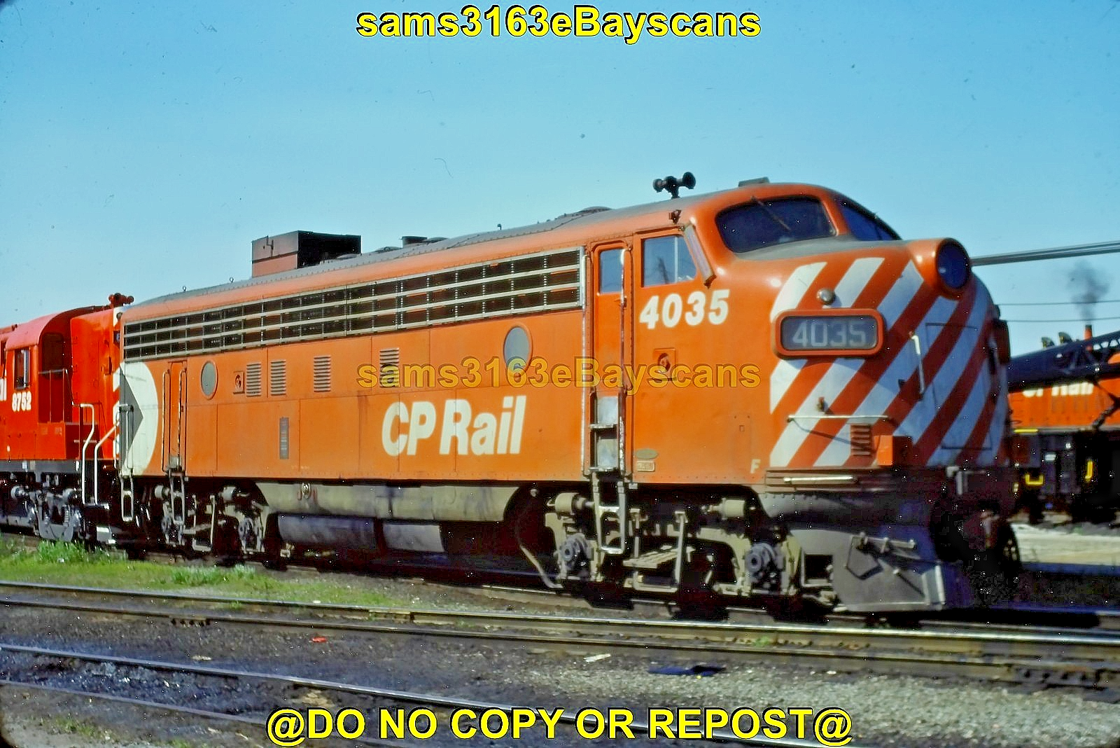 ORIGINAL SLIDE CANADIAN PACIFIC RWY FP7A 4035 WINDSOR ONT 1978
